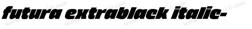 futura extrablack italic字体转换